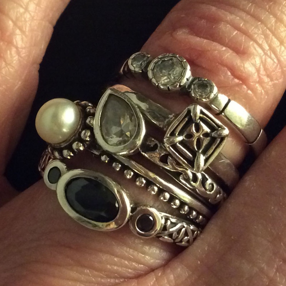 Silpada Belle Fleur Square Ring R2467 Size 6 - Picture 6 of 7
